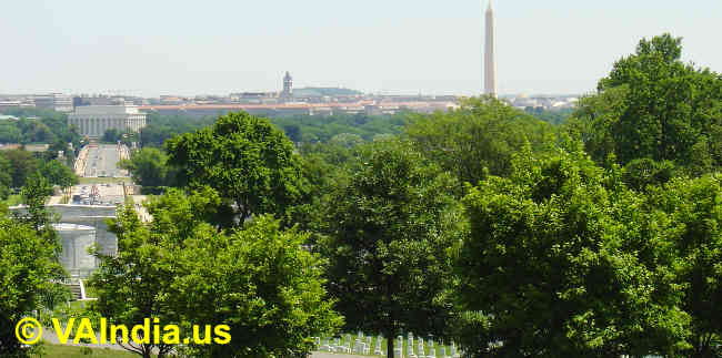 View of Washington D.C. from Arlington Memorial, VA image © VAIndia.us