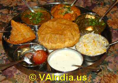 Vegetarian Thali Virginia © VAIndia.us
